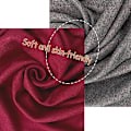 Miniatyrbilde 5 av 5: (RØD+GRÅ) Dame Kasjmirskjerf Vinter Reversibel Pashmina L