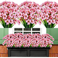 Miniatyrbillede 1 af 5: 10 Bundter Kunstige Blomster Udendørs UV-Resistente Kunstige Blomster N
