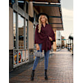 Miniatyrbillede 4 af 4: Elegant Shawl Wraps til Kvinder - Blød Åben Front Poncho Trøje til Forår Efterår Vinter