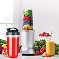 Miniatyrbilde 2 av 5: Blenderkopper for Nutribullet Blender, 32OZ kopp med klafflokk for å ta med seg, kompatibel med Nutribullet 600W 900W blendere, B