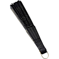 Miniatyrbilde 5 av 5: 1 stk Elegant Broderte Blomsterpåfuglmønster Sekvensstoff Folding Håndholdt Håndvifte Hånd black
