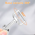 Miniatyrbilde 3 av 5: (Sølv) 5 stk. karabinkrok snapkroker 75 mm 360° dreibar hundebånd karabinkrok, dreibare karabinkroker for kjæledyrnøkkelringer