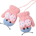 Miniatyrbillede 2 af 5: (Pink) Børnehandsker Luffer Strikkede Termiske Fuld Finger Luffer