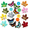 Miniatyrbillede 1 af 3: MH-broderi-patch blomster applikationer til syning dekorative patch