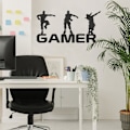 Miniatyrbild 4 av 5: Spelväggsdekaler Gaming Poster, Videospelare Väggdekor, Lätt att Skala och Klistra Tapet för Tonåringars Heminredning Mu