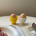 Miniatyrbild 4 av 4: （5,3x5cm）Äggkopp Keramik Äggkopp 2 st Kycklingform Mjuk Design Äggkoppar Kopp Ägg Frukost Keramik P