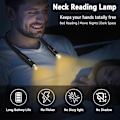 Miniatyrbillede 4 af 5: 1 stk. Halslæselampe, genopladelig læselampe til sengen, 3 farver og 3 justerbare lysstyrkeniveauer, 360° foldbar, USB LED-læselampe til T