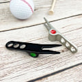 Miniatyrbillede 4 af 5: 1 Par Sølv Golfbold Gaffel Pivot Divot Reparationsværktøj