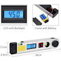Miniatyrbillede 4 af 5: Digital vinkelmåler 0~270° Digital LCD Inclinometer Vatterpas Vinkelmåler Gauge Mete