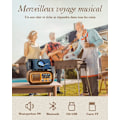 Pikkukuva 3 / 5: Retro-radio, Vintage AM/FM/SW kannettava radio 1200 mAh:n ladattavalla akulla tai D-koon paristolla, aurinkopaneelilla, Bluetooth/USB/TF-liitännällä.