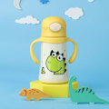 Miniatyrbilde 2 av 5: 8x16,5cm Dinosaur Sippy Cup i Rustfritt Stål med Justerbar Stropp, Vannflaske for Barn med Håndtak, Isolerte Småbarnskopper