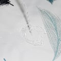 Miniatyrbillede 2 af 5: 150x180cm, bruseforhæng til hjemmet, fjerprint polyester bruseforhæng