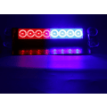Miniatyrbillede 4 af 5: (Rød/Blå) 8 Led Strobe Flash Advarsel Ems Politi Bil Lys Flashin