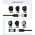 Pikkukuva 5 / 5: USB C - Gar/Min-sovitin 3-pakkaus, 90 asteen kaapeli Watch-laturi