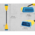 Miniatyrbild 2 av 5: OBD-2 Adapter Förlängningskabel - 16-stifts 36 cm Förlängning OBD-II