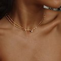 Miniatyrbillede 1 af 5: Diamanthalskæder til kvinder, Slank 14k Guld/Sterlingsølv Choker Halskæde Enkel Guldbelagt Smykker Halskæder til K