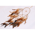 Miniatyrbillede 4 af 4: Drømmefanger (L = 70 cm), ægte fjer (Dreamcatcher)
