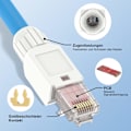 Miniatyrbilde 4 av 5: Pakke RJ45-kontakt Verktøyfri, Cat 6 felttermineringsplugg, gullbelagt, UTP for CAT6, CAT5E, 23-26 AWG 1Gbps nettverkskabel
