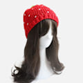 Miniatyrbilde 4 av 5: Hatt med jordbær-hekling for kvinner, Demon Beanies, søt hatt, grunge emo, løs, varm strikket hatt