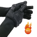 Miniatyrbild 5 av 5: 2-pack ugnshandskar, 1472°F värmebeständiga handskar, stora grillhandskar