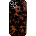 Miniatyrbillede 1 af 4: Skildpadde-Retro Telefonhus Kompatibel med iPhone16ProMax2021 Chic Amber Brown Leopard Print Mode Klassisk Blød Ul