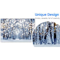 Pikkukuva 3 / 4: 7x5ft Talvifiilis Tausta Ihmemaa Lumihiutale Valokuvaustaustaksi Bokeh Kimaltava Valkoinen Lumi Metsä Joulujuhla