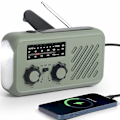Pikkukuva 1 / 4: kpl Kannettava hätäradio, FM, AM hätäradio aurinkolatauksella käsikammella dynamoradioilla taskulampulla LED-lukuvalolla 2000mAh varavirtalähde S