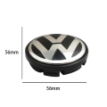 Miniatyrbilde 2 av 4: 1 stk. VW Alufelg Senterdeksel Satin Sort Høy Krom (konveks overflate)