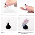 Miniatyrbillede 3 af 5: (sort og hvid farve) 2 sæt manicure neglekunst display stand, akryl negle display stand holder, forstørrelse