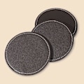 Pikkukuva 2 / 4: (Ruskea) 11x3,5 cm, 6 kpl nahkaisia ​​mukinalusia telineellä