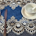 Miniatyrbilde 2 av 2: Sett med 2 Lace Doily Taupe Antikk Hvit Plassmatte Kommode Skjerf Nøytral Europeisk