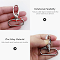 Miniatyrbillede 3 af 5: 20 stk. Drejelige Spænder Snorspænde, 32 mm Webbing Spænde, Drejelige Spænder med Zink Legering Hardware Drejelige Spænder