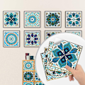 Pikkukuva 1 / 6: 20 kpl 8 x 8 tuuman tarraa retro-tyylillä mosaiikkityyliin kylpyhuoneeseen