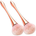 Miniatyrbilde 1 av 5: Super Stort Mineralpudderkostsett - Grade Farge, 2 stk Bronzer Kabuki Makeupkost & Myk Fluffy Foundationkost