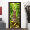 Miniatyrbilde 2 av 5: 77x200cm Dørklistremerke Trompe l'oeil-effekt 3D-tapet (Stil 21)
