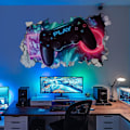 Miniatyrbild 1 av 2: 3D Gamer Väggdekaler, Gamer Väggposter Dekoration, Pojkar Sovrum