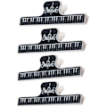 Miniatyrbillede 1 af 5: 4 stk. Musikbogsklemmer Musiksideholder - Bogsideholder L Størrelse (Sort)