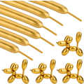 Miniatyrbillede 1 af 5: 100 stk. 1,8 g lange balloner metalliske guld balloner latex modellering snoede balloner til fødselsdag bryllup forlovelse jubilæum