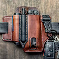 Miniatyrbild 1 av 5: Läder EDC fickorganisatör för män, fodral med pennhållare, K
