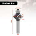 Miniatyrbillede 2 af 4: Planfræser, Fasefræser med reversible plader, udskiftelig kniv på 4 sider, 8 mm skaft, 27 mm diameter, 45° a