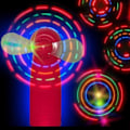Miniatyrbild 3 av 5: (1 st, Slumpmässig Färg) Mini LED Fläkt Lampa Batteridriven Party Dekoration Leksak Färgglatt Blinkande Flexibelt Ljus Gåva