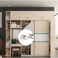 Miniatyrbillede 4 af 4: Skydedørstilbehør, 2 pakker ruller til skydedør, garderobe