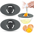 Miniatyrbilde 1 av 4: 2 stk Silikon Egg Separatorer, Mat-Silikon Egg Hvite Separator, 3-Slit Egg Hvite Separator fra Yolk for Baking, Must-H