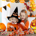 Miniatyrbillede 2 af 4: 100 stk. Kegle Cellofanposer Happy Halloween Godteposer Græskar Mønstrede Slikposer med 100 stk.