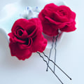 Miniatyrbilde 2 av 5: Blomsterhårklemme Kvinner Rose Blomster Bryllup Hårtilbehør