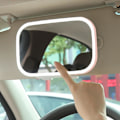 Miniatyrbillede 1 af 4: (Pink) Bil-spejl til makeup, Kosmetisk spejl til bil Genopladeligt spejl til solskærm med 3 lystilstande 7,8 tommer Touchscreen Unive