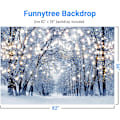 Pikkukuva 4 / 4: 7x5ft Talvifiilis Tausta Ihmemaa Lumihiutale Valokuvaustaustaksi Bokeh Kimaltava Valkoinen Lumi Metsä Joulujuhla