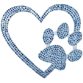 Pikkukuva 1 / 5: Söpö sydän-koiran tassu -itseliimautuva lappu, bling-timantti-embleemi koristeellinen lappu tarra reppuihin, autoihin, laukkuihin, kannettaviin tietokoneisiin (