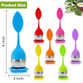 Miniatyrbillede 2 af 5: 7-pak Silikone Te-infuser, Sødt Teæg til Løs Te, Finmasket Te-si med Drypbakke, Te-filterkugle i Rustfrit Stål Te-diffuser