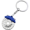 Miniatyrbilde 1 av 5: (Blå) Bilbremseskive nøkkelring, Metall Auto bremseskive nøkkelring, Nøkkelring for bilentusiaster, Tilpass
